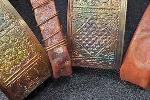 Fire Painted Copper Cuff