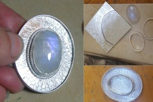 Sterling silver moonstone necklace