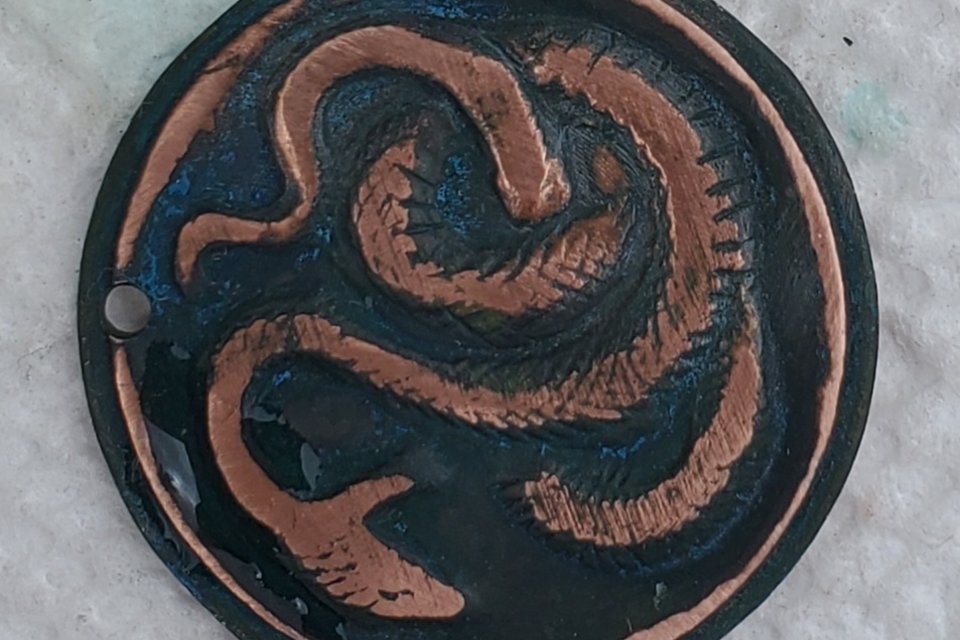 Copper Snake Pendant