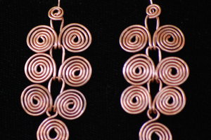 Copper Coil Earrings