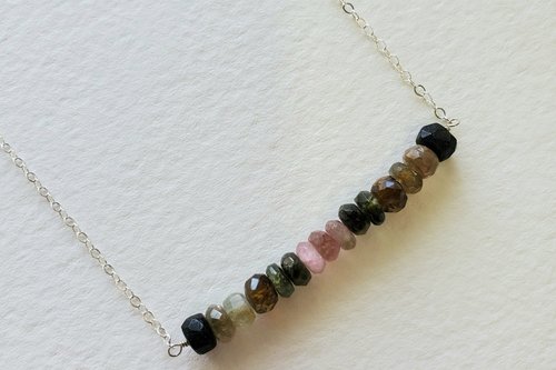Minimalist Tourmaline Necklace 
