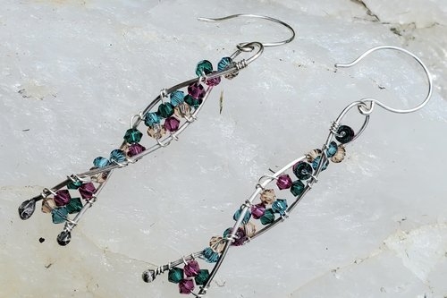 Sterling Silver DNA Earrings 
