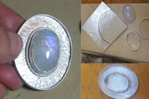 Sterling silver moonstone necklace